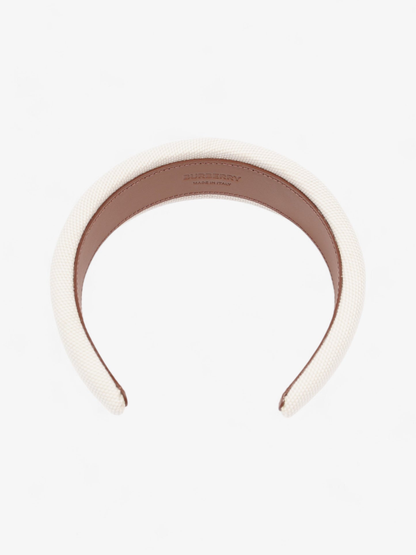 Burberry Logo Hairband White Cotton