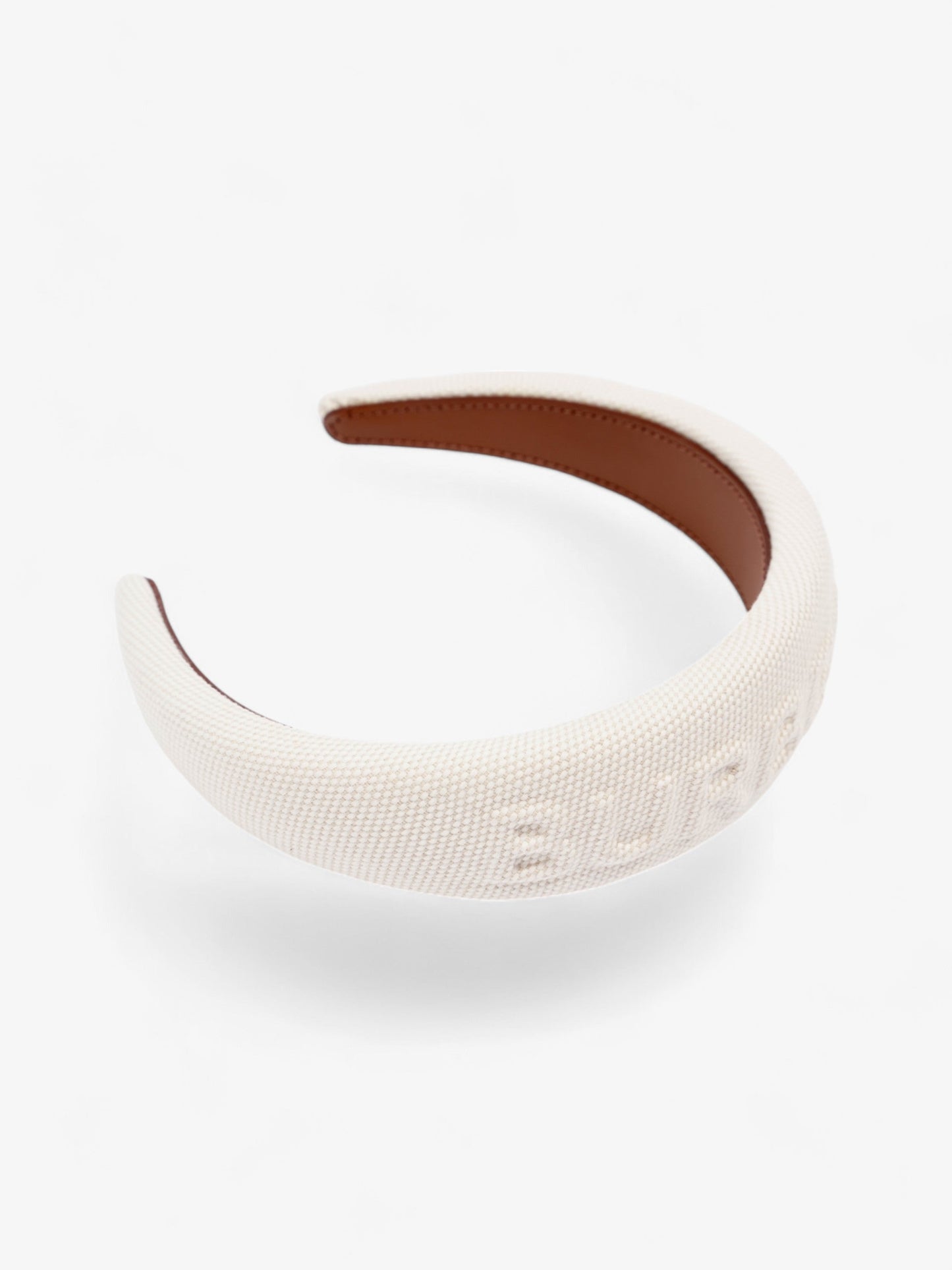 Burberry Logo Hairband White Cotton