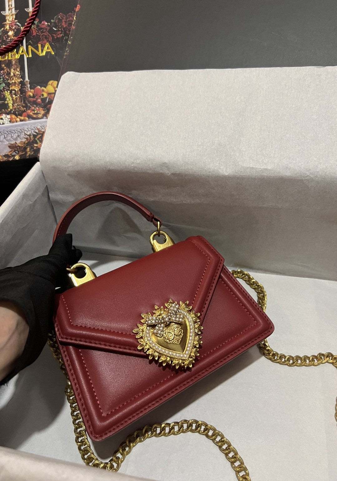 GLAMI Small Devotion Bag In Plain Burgundy For Women 7.5in/19cm GLAMI