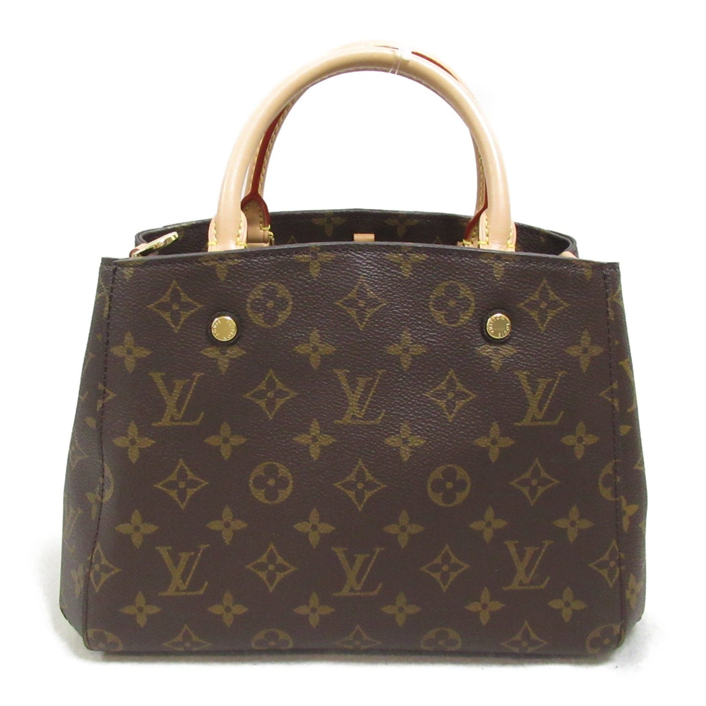 Louis Vuitton Montaigne BB  Bag Tote Bag PVC Coated Canvas Monogram  Brown M41055