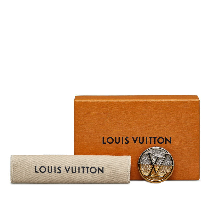 Louis Vuitton LV Logo Round Brochure M69645 Gold Silver  Metal  Louis Vuitton