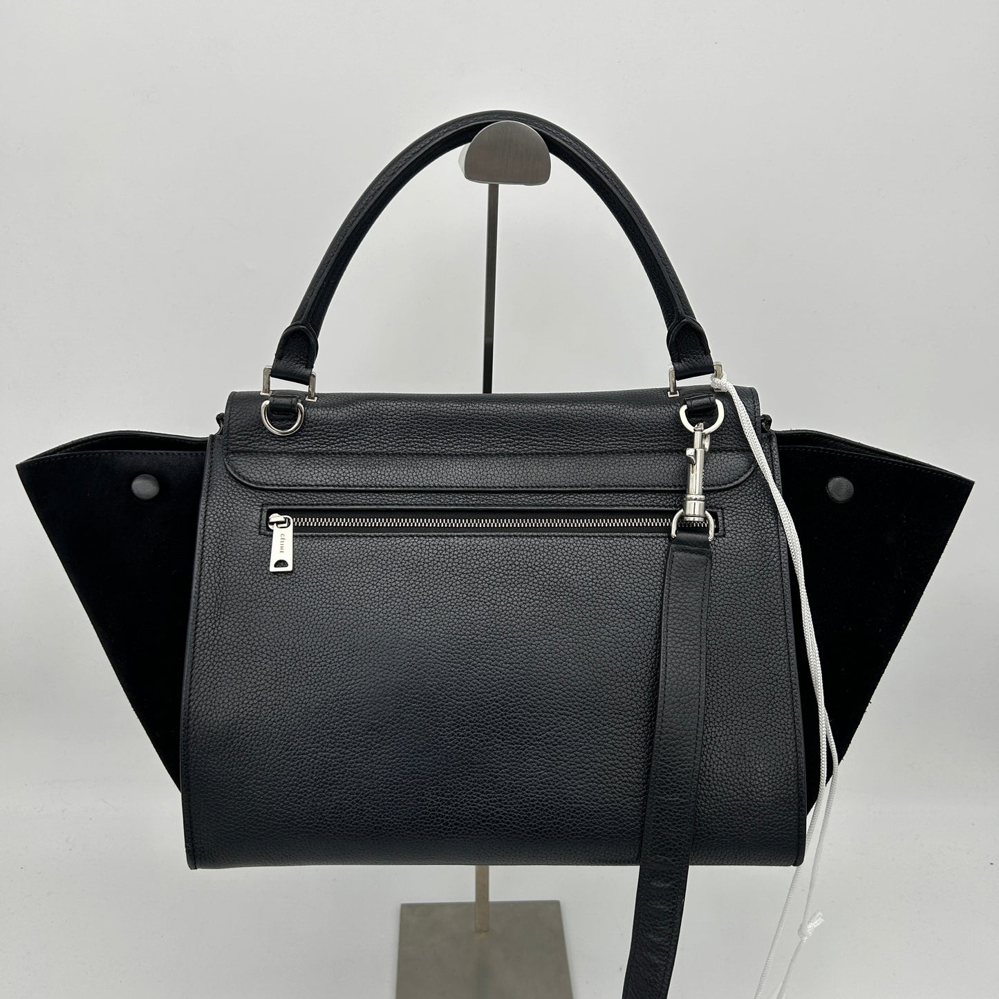 Celine Trapèze Black Leather Handbag Medium