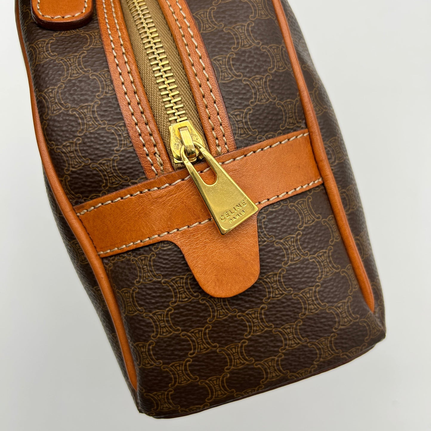 Celine Macadam Canvas Hand Bag PVC Leather - Brown B1130JNJFG