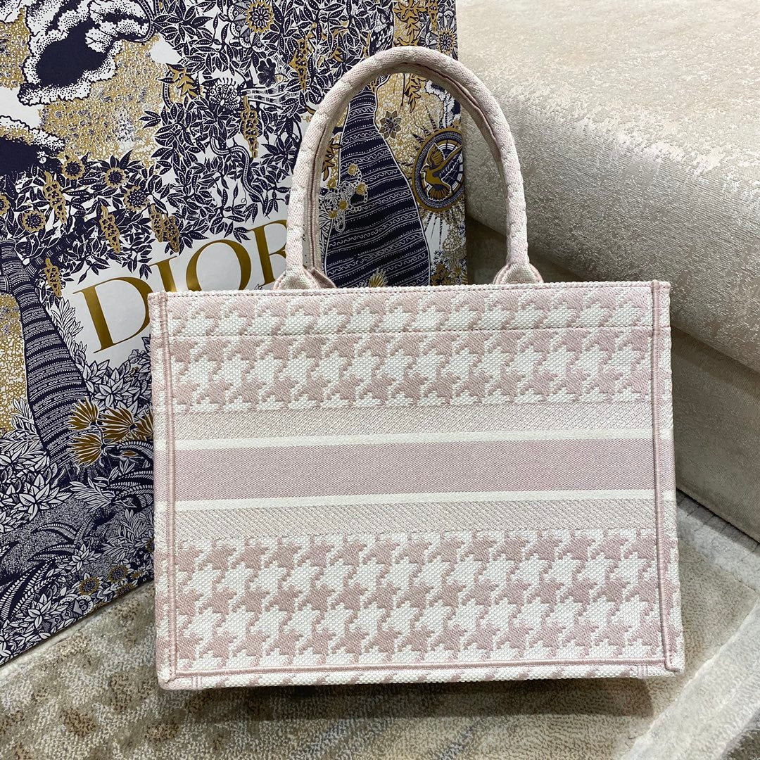 GLAMI MeGLAMIum Book Tote Pastel Houndstooth Embroidery, Pastel, For Women WomenÃ¢â‚¬â„¢s Handbags, Shoulder Bags, 36cm CD