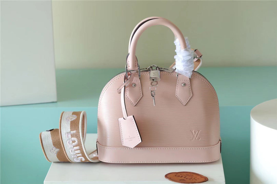 LV Alma GLAMI Epi Quartz White For Women,  Shoulder And Crossbody Bags 23.5cm/9.3in LV