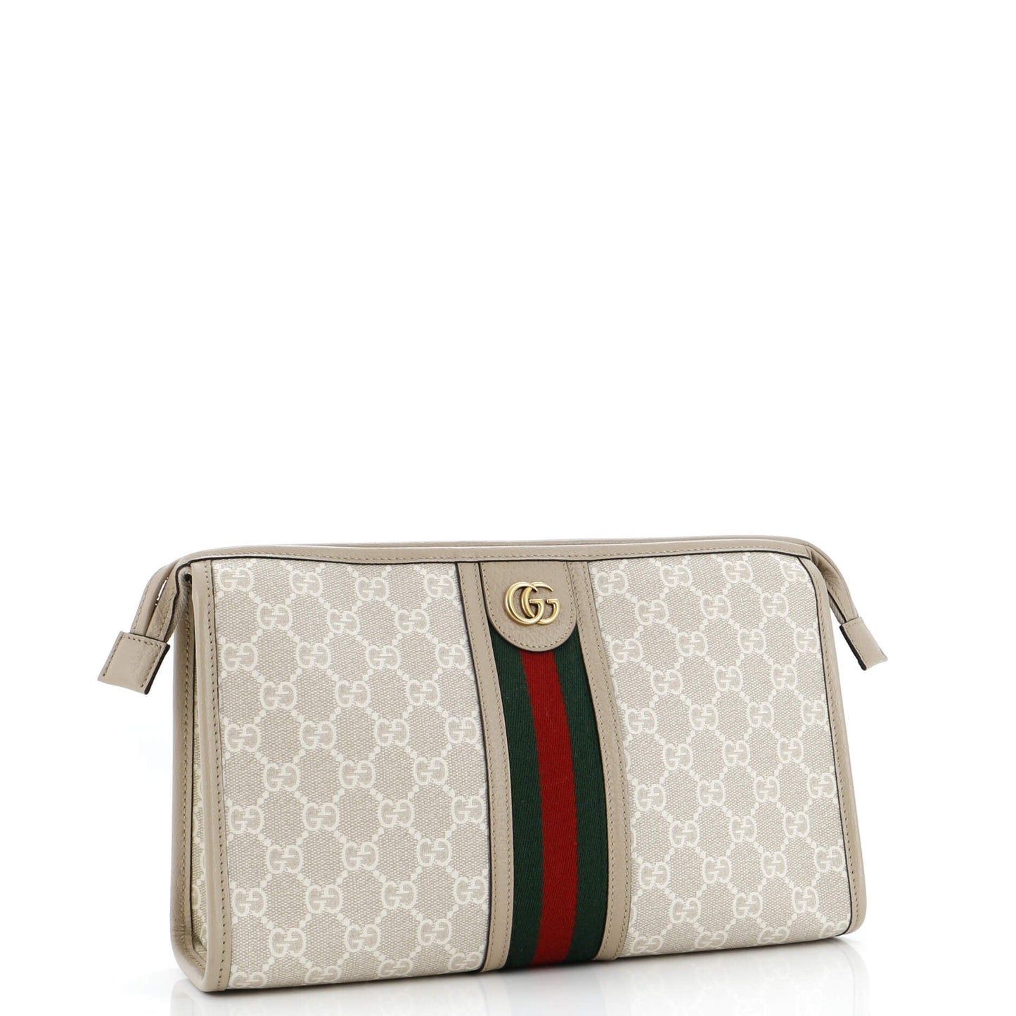 Ophidia Toiletry Case GG Coated Canvas with Leather