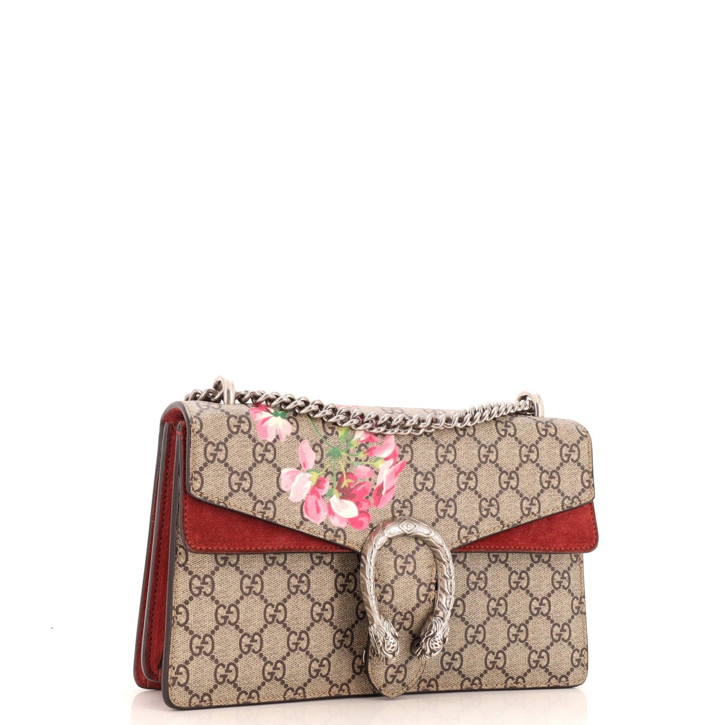 Dionysus Bag Blooms Print GG Coated Canvas Small