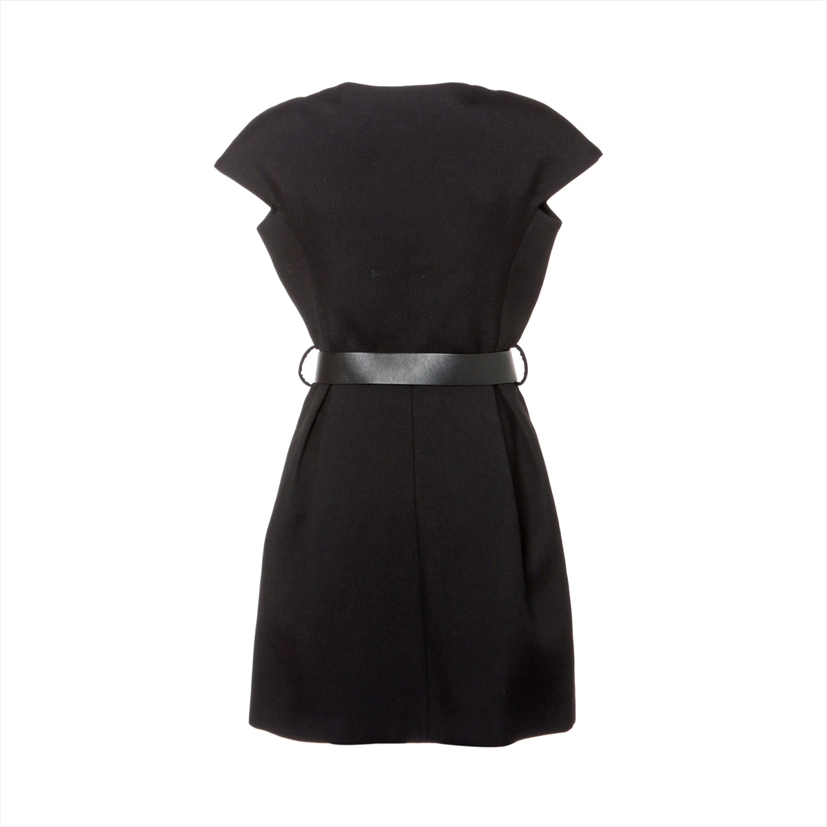 Louis Vuitton 23AW wool x silk northern sleeve onepiece 34 ladies black 1ABQRA RW232W monogram XXL detailed cap sleeve dress Allu Happy Market shop