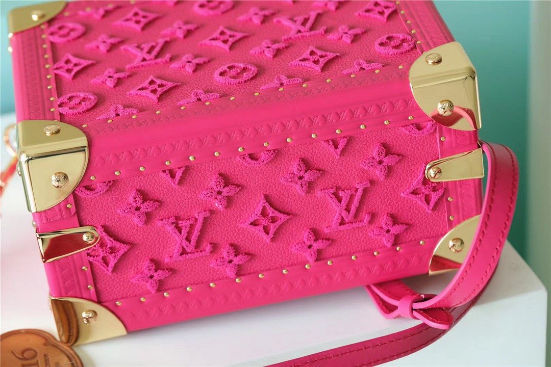 LV Valisette Tresor Monogram Empreinte Pink For Women, WomenÃ¢â‚¬â„¢s Bags, Shoulder And Crossbody Bags 9.4in/24cm LV
