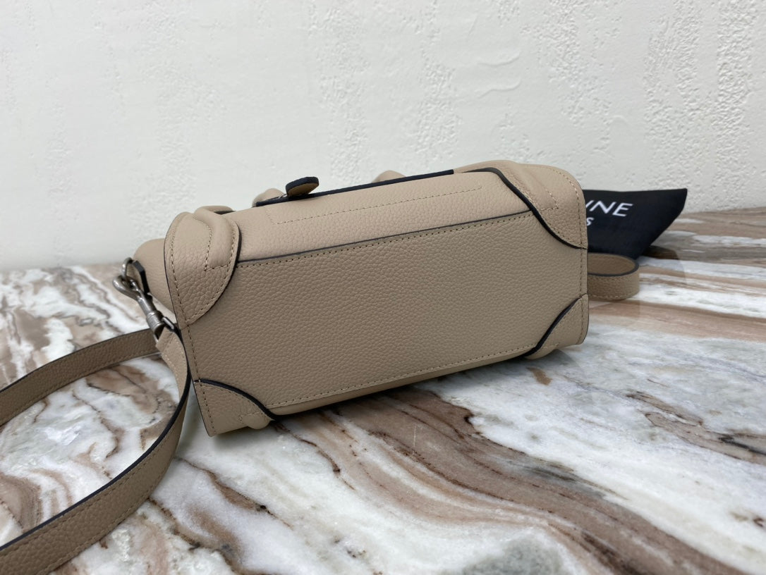 GLAMI Nano LuGucciage Bag In Drummed Light Brown For Women 8in/20cm 189243DRU.03UN