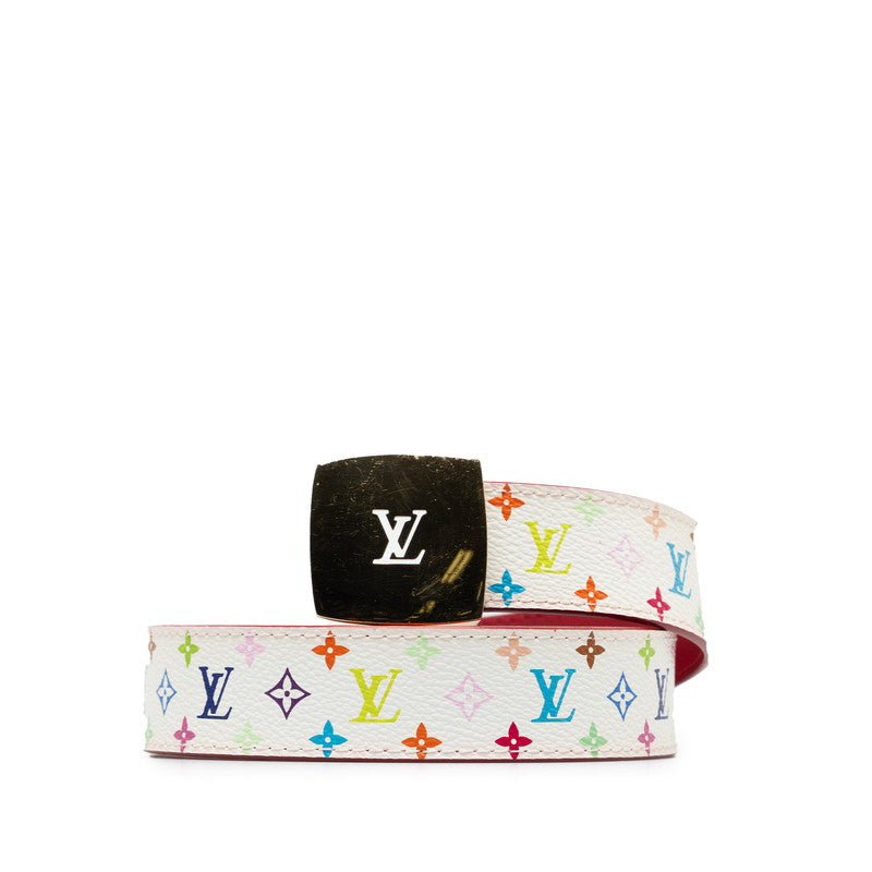 Louis Vuitton Monogram Multicolor Sanctuary Carré Belt M9682 Bronze Multicolor G PVC Leather  Louis Vuitton