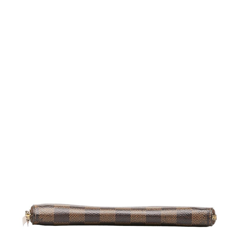 Louis Vuitton Damier Long Wallet Portefeuile Clemence N41626 Rose Pink Brown