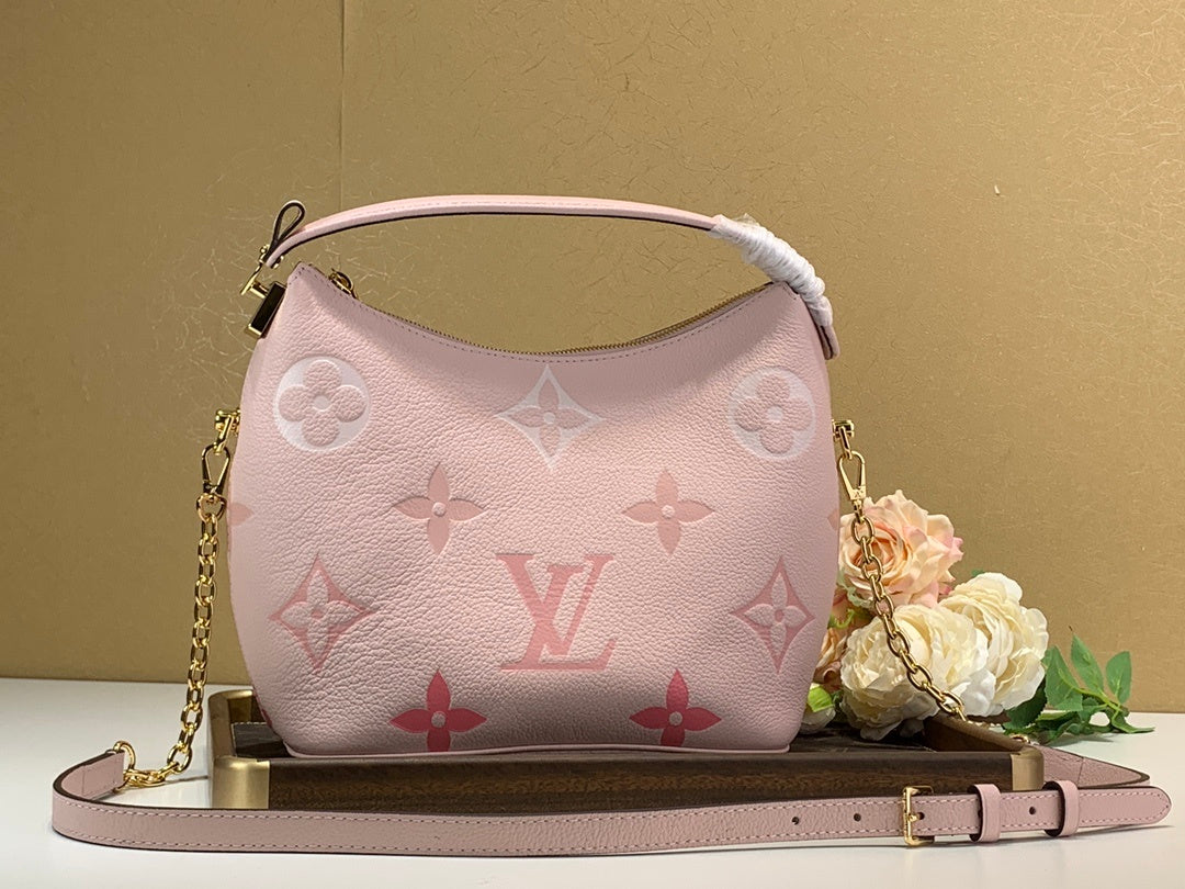 LV MarsGLAMIallow Hobo Bag Monogram Empreinte Pink For Women,  Shoulder And Crossbody Bags 9.4in/24cm LV M45697