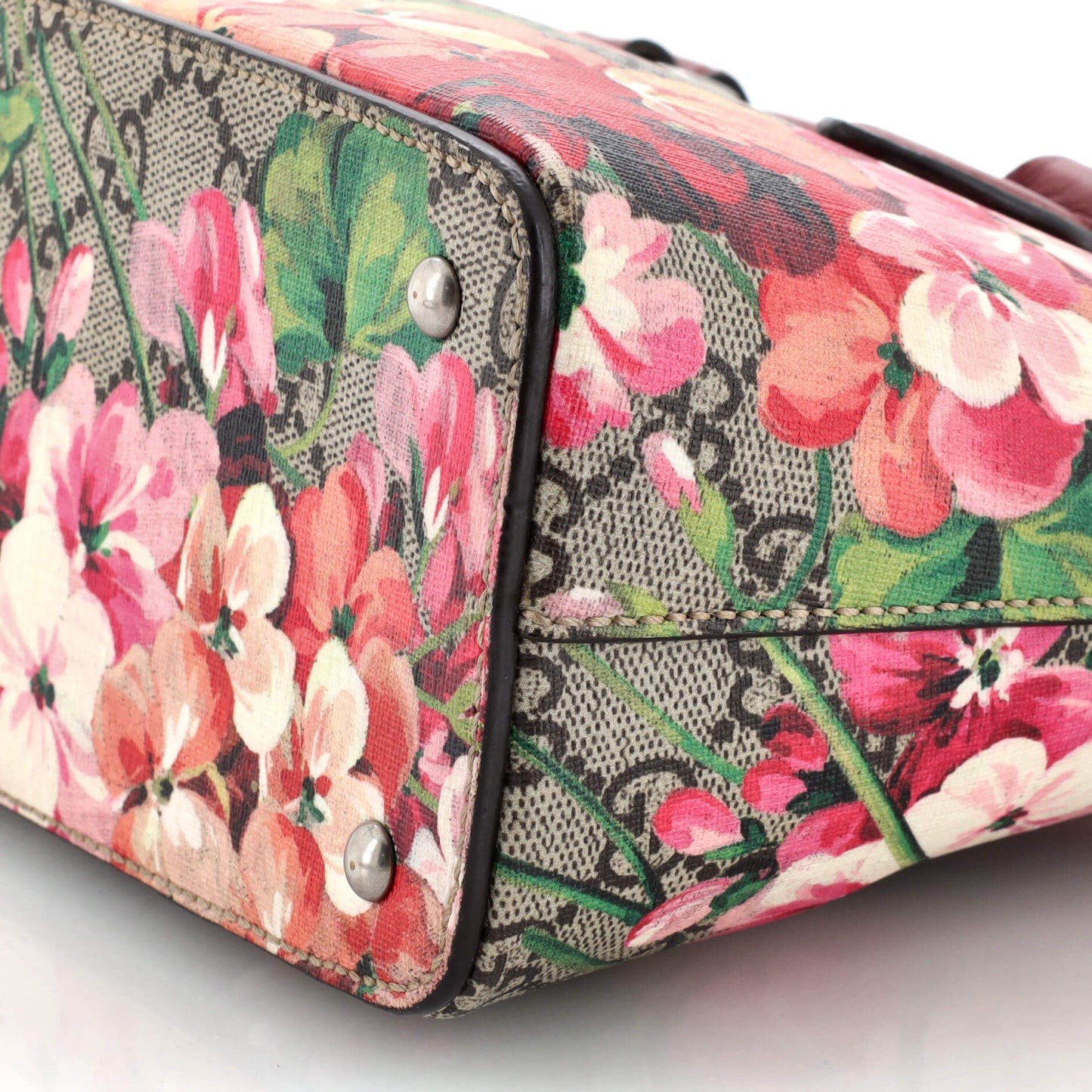 Linea A Convertible Tote Blooms Print GG Coated Canvas Mini