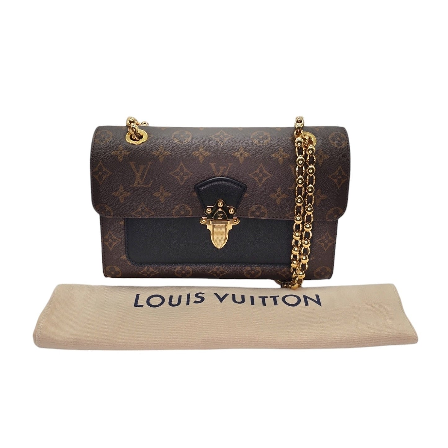 Louis Vuitton Black Monogram Canvas Victoire Chain Bag
