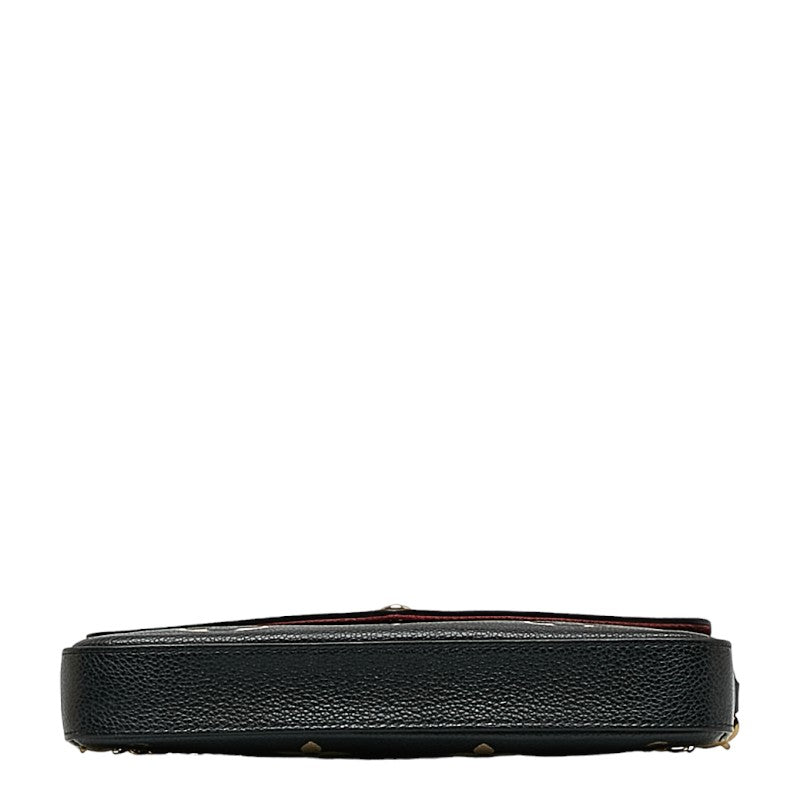 Louis Vuitton Monogram Emplant Poschet Felice Chain Shoulder Bag M80482 Black Beige Leather  Louis Vuitton