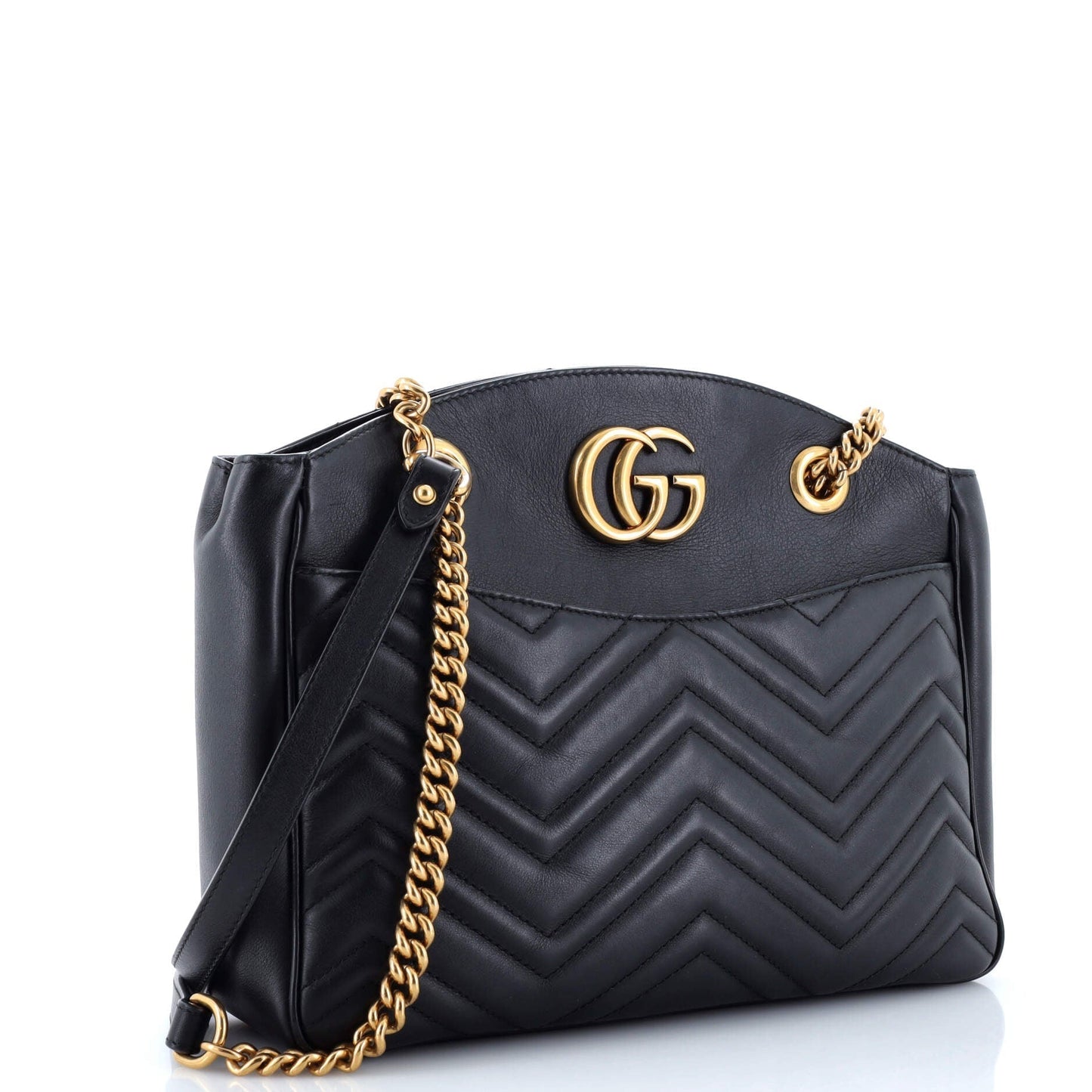 GG Marmont Chain Tote Matelasse Leather Medium
