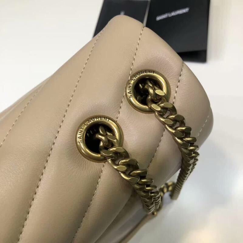GLAMI Loulou Small Chain Bag In MatelassÃƒÂ© "Y" Beige For Women 9.8in/23cm YSL 494699DV7272721