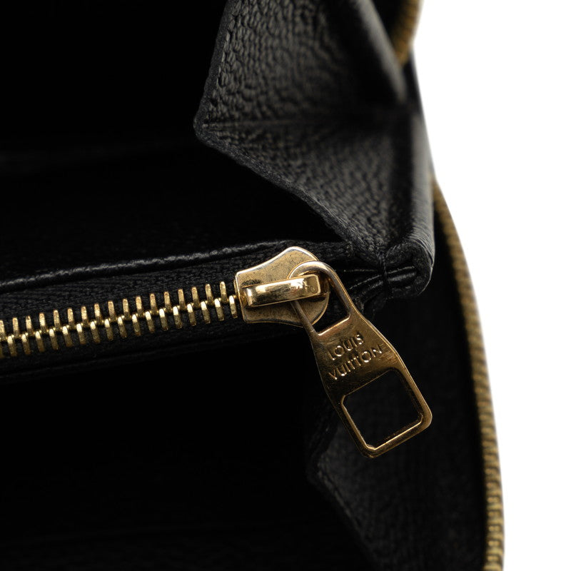 LOUIS VUITTON Louis Vuitton Monogram Amplant M64805 Long Wallet Carf/Laser Noir Black [Middle] Ladies