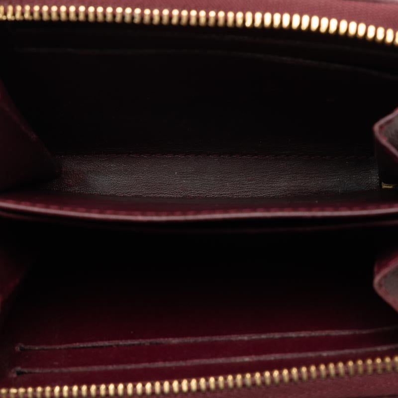 Louis Vuitton Monogram Verney M93607 Card Case Patent Leather Amarrant Pearl Ladies