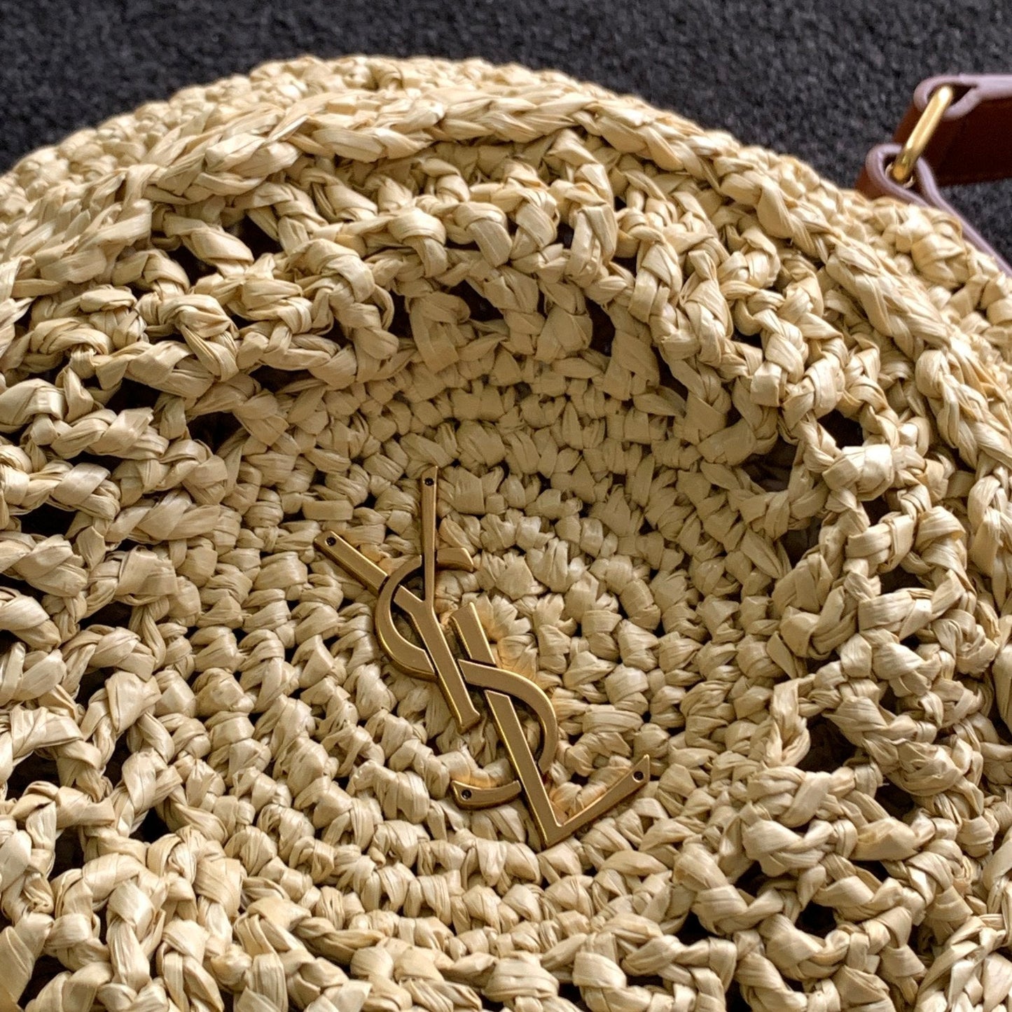 GLAMI Sac Rond Bag In Raffia For Women 8.3in/21cm YSL Brown 685601GAAAA2080