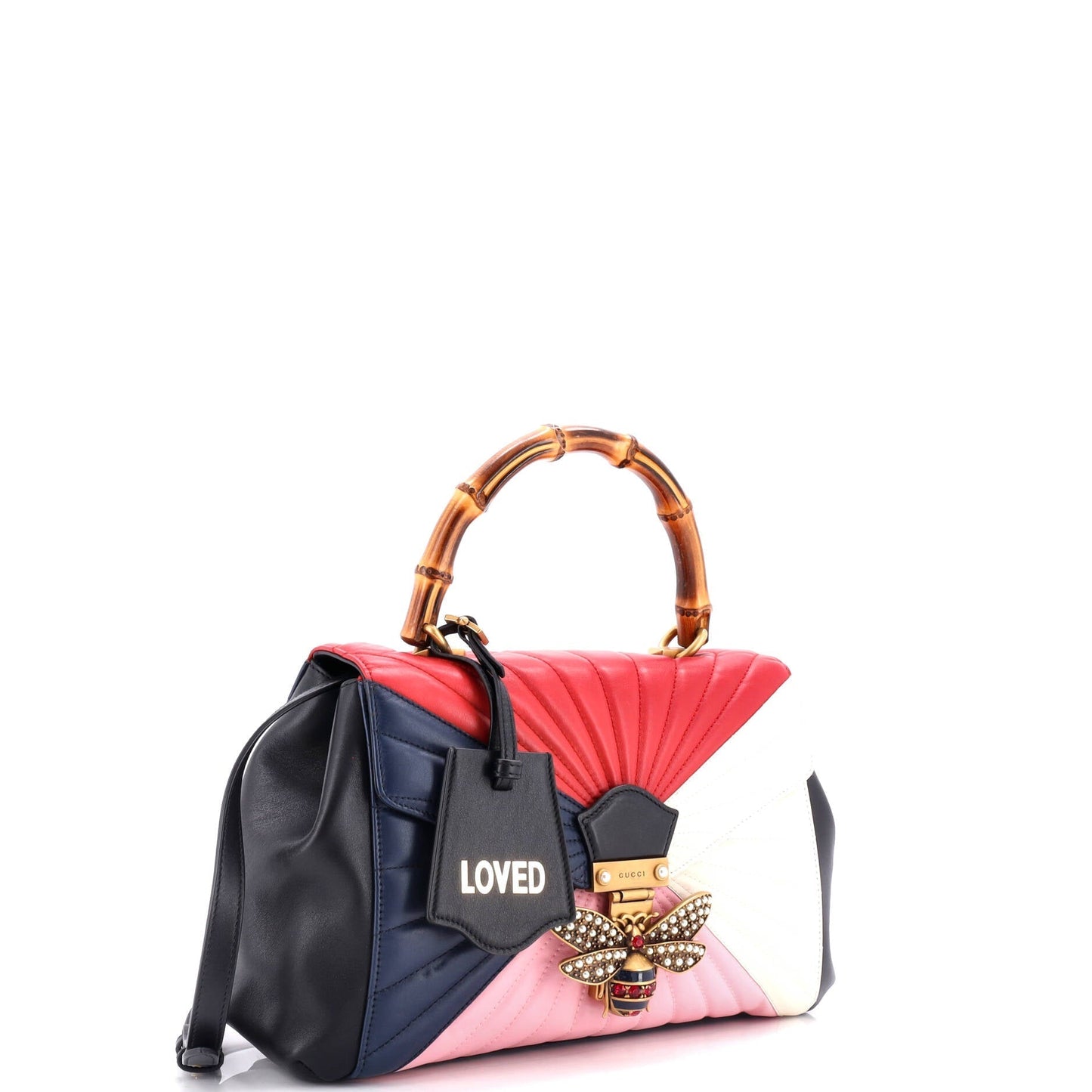 Queen Margaret Top Handle Bag Multicolor Quilted Leather Medium