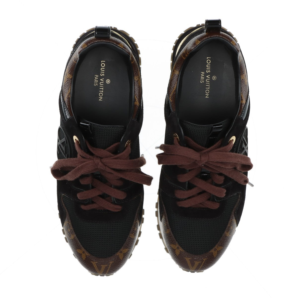 Louis Vuitton Runwayline 18 Years MeshLeather Trainers 37.5  Black×Brown CL0188 Monogram  Bag