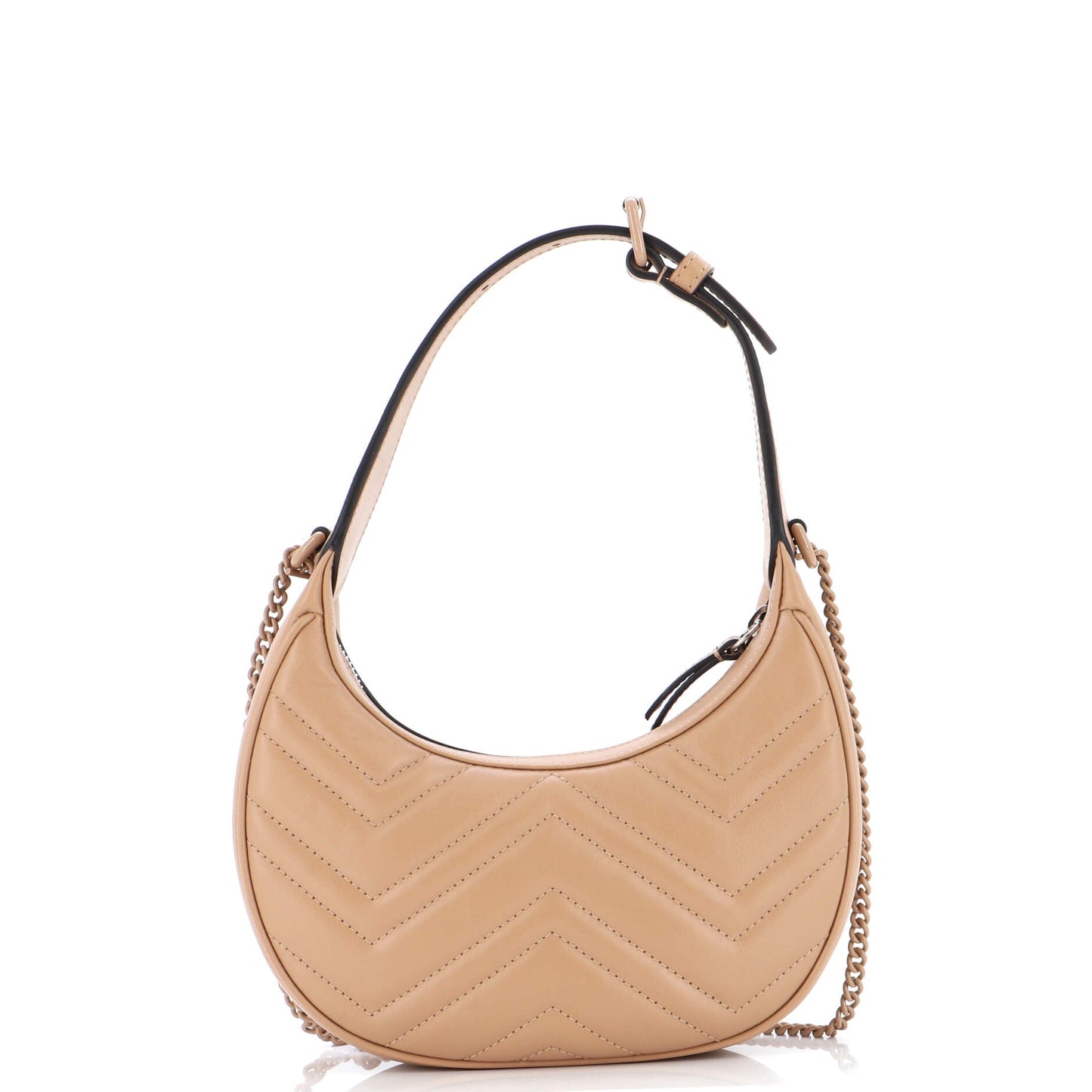 GG Marmont Half Moon Hobo Leather Mini