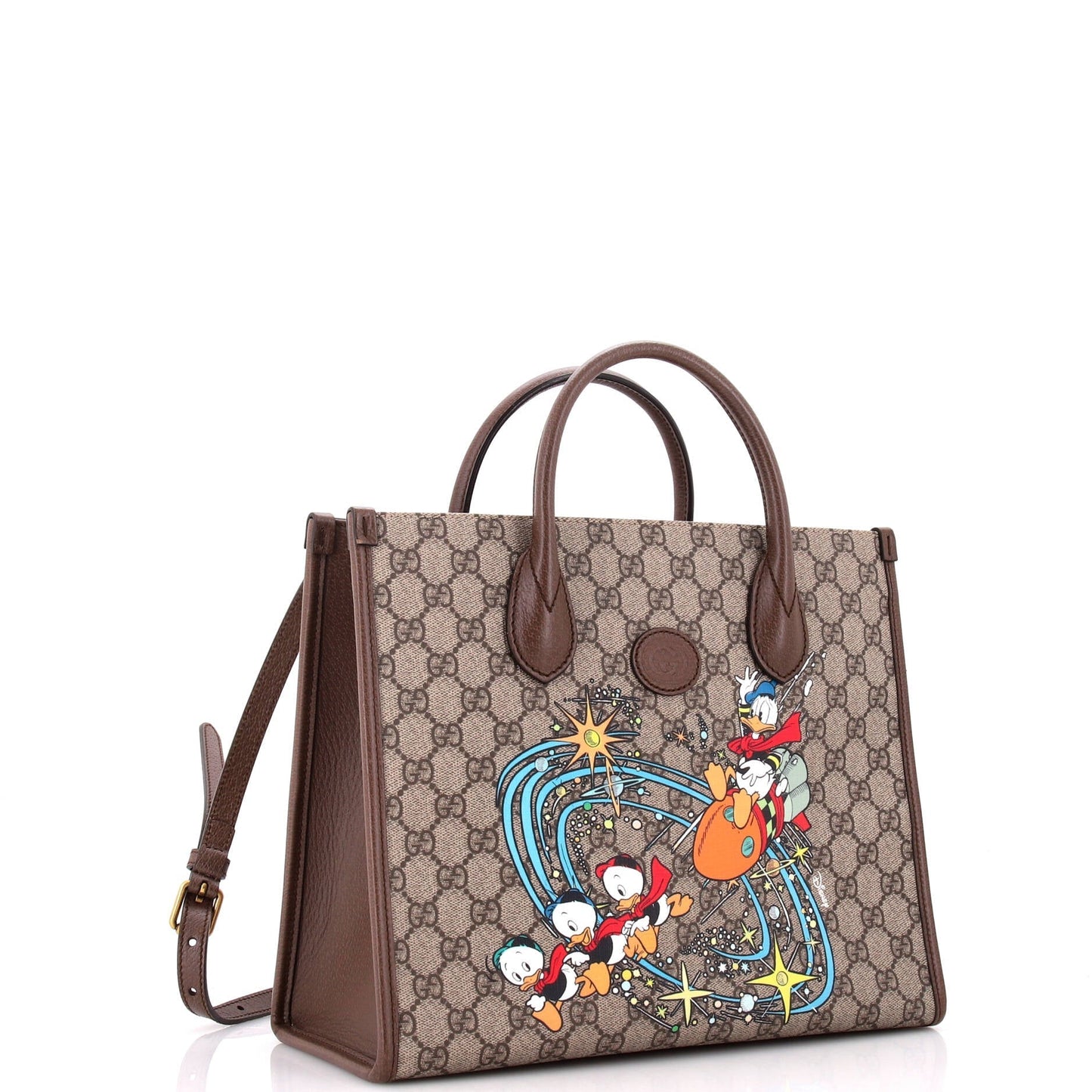 Disney Donald Duck Convertible Tote Printed GG Coated Canvas Medium