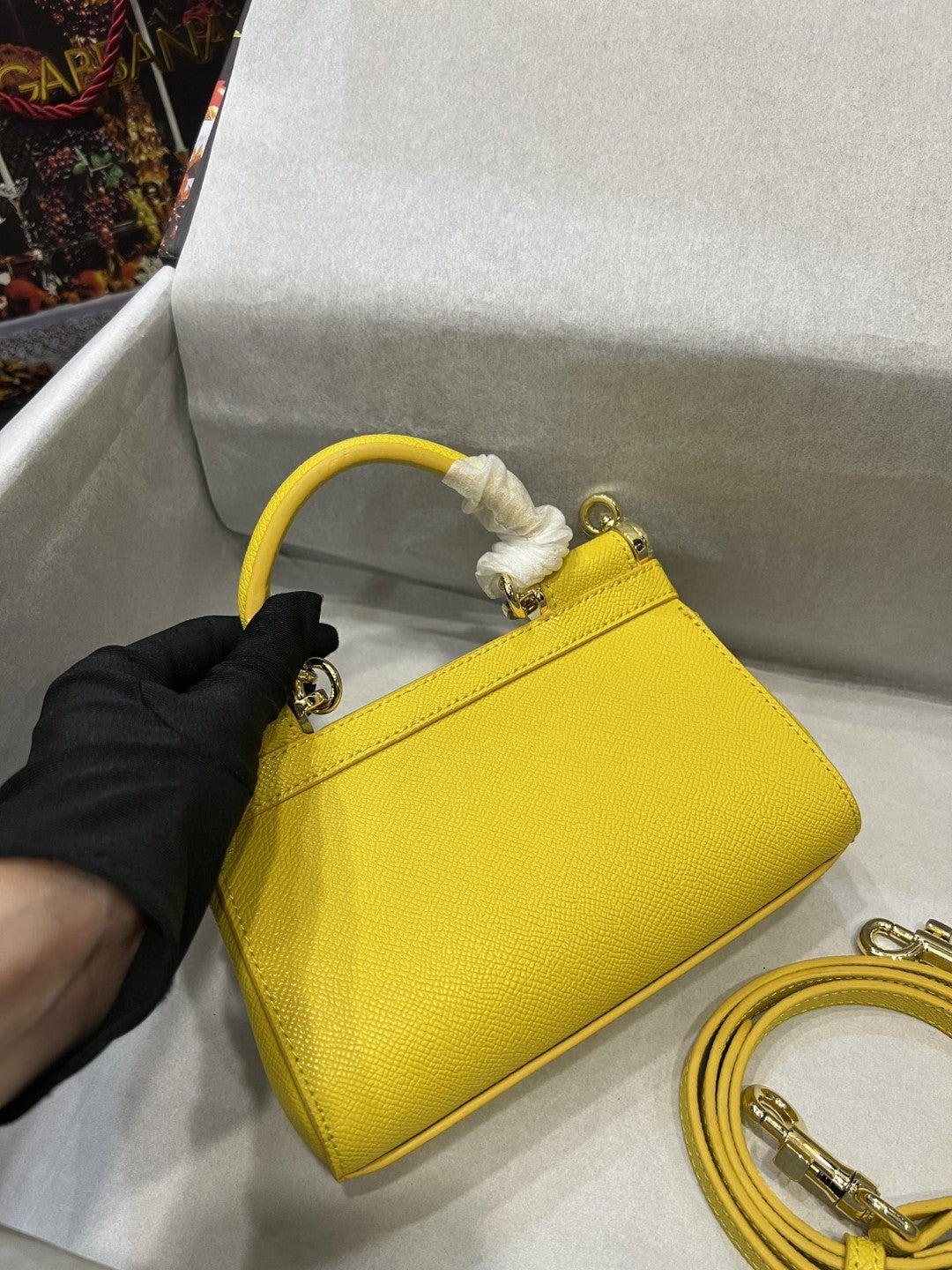 GLAMI Small Sicily Bag In Dauphine Yellow For Women 7.5in/19cm GLAMI
