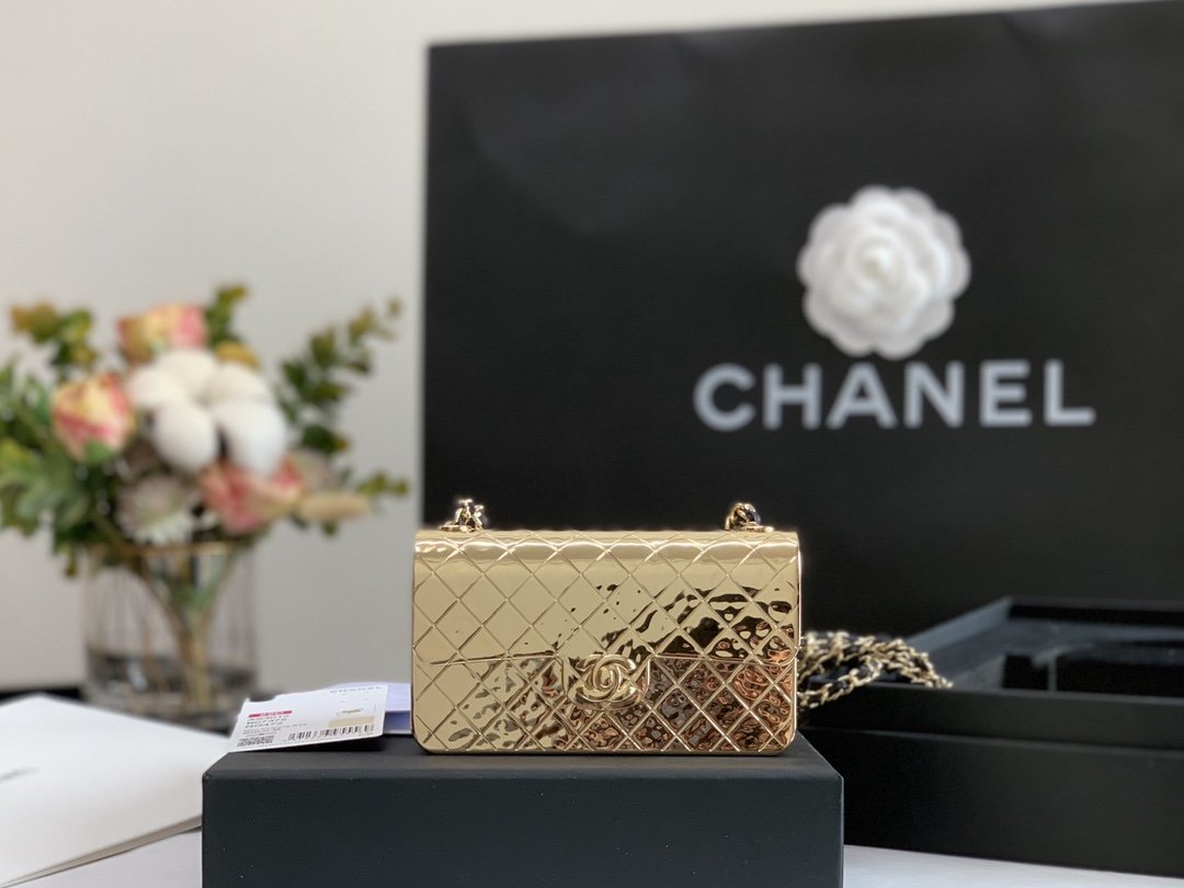 CHL Evening GlamIap Small Gold Bag For Women 12cm/4.5in