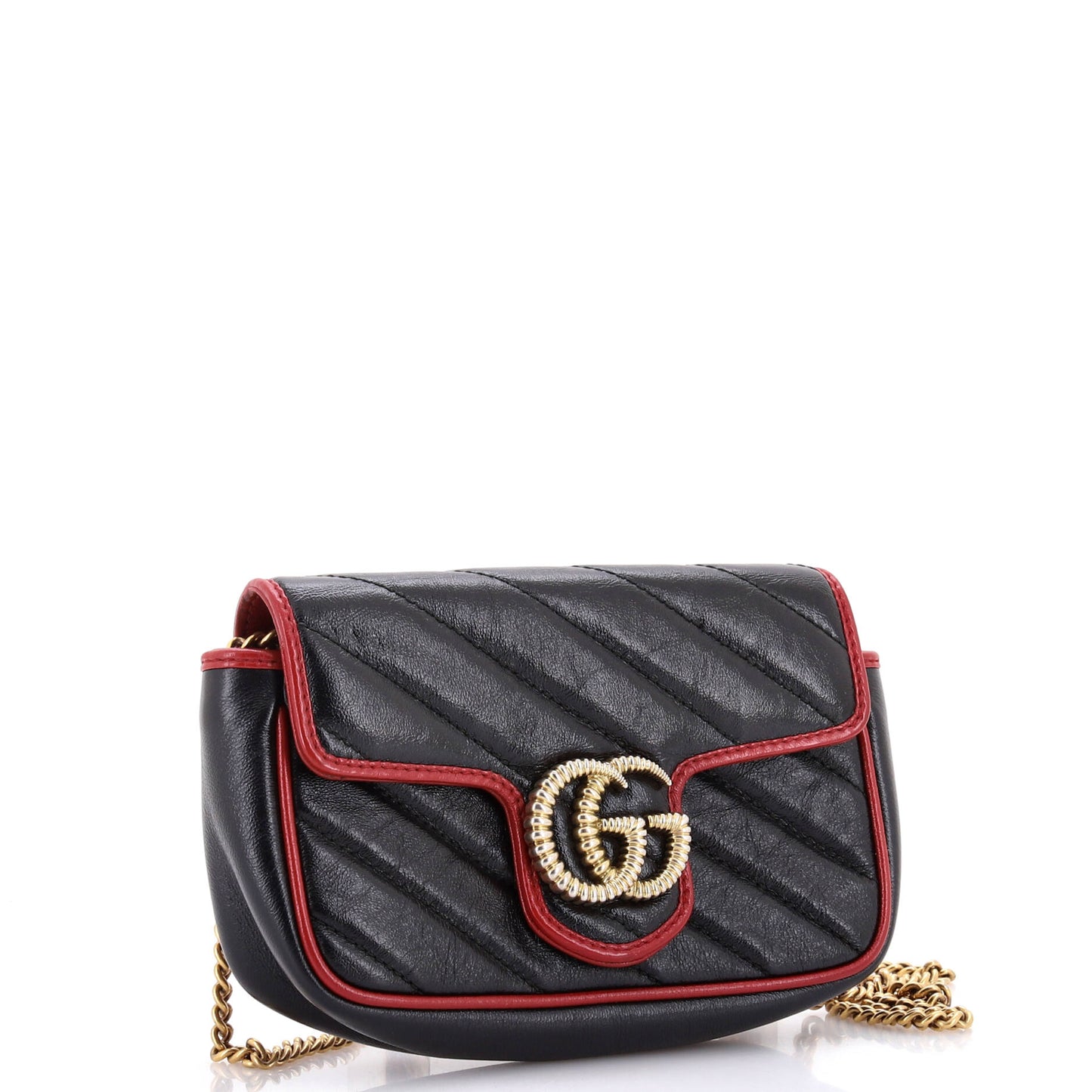 GG Marmont Flap Bag Diagonal Quilted Leather Super Mini