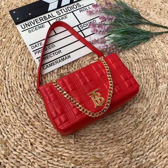 GLAMI Quilted MeGLAMIum Lola Bag Monogram Red For Women, Bags 11in/28cm