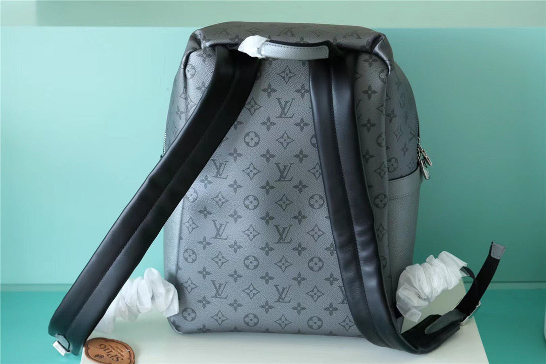 LV GLAMIscovery PM Backpack Monogram/Taiga Gunmetal Gray For Men, Bags, Backpack 15.7in/40cm LV M30835