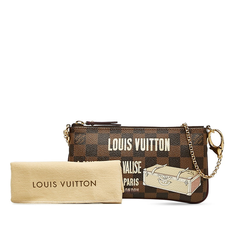 Louis Vuitton Milla MM Chain Accessory  N63091 Brown PVC Leather Ladies Louis Vuitton