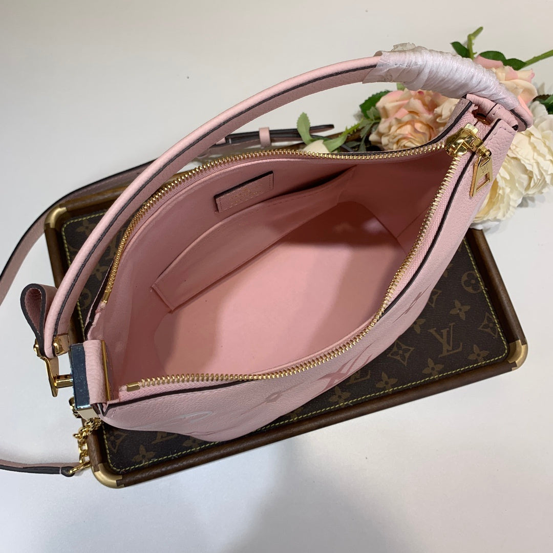LV MarsGLAMIallow Hobo Bag Monogram Empreinte Pink For Women,  Shoulder And Crossbody Bags 9.4in/24cm LV M45697