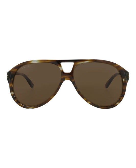 Aviator-Frame Recycled Acetate Sunglasses