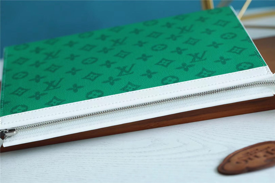 LV Pochette Voyage MM Vintage Monogram Canvas Green By Virgil Abloh For Fall-Winter, Travel AcGLAMIssories 27cm LV M80803