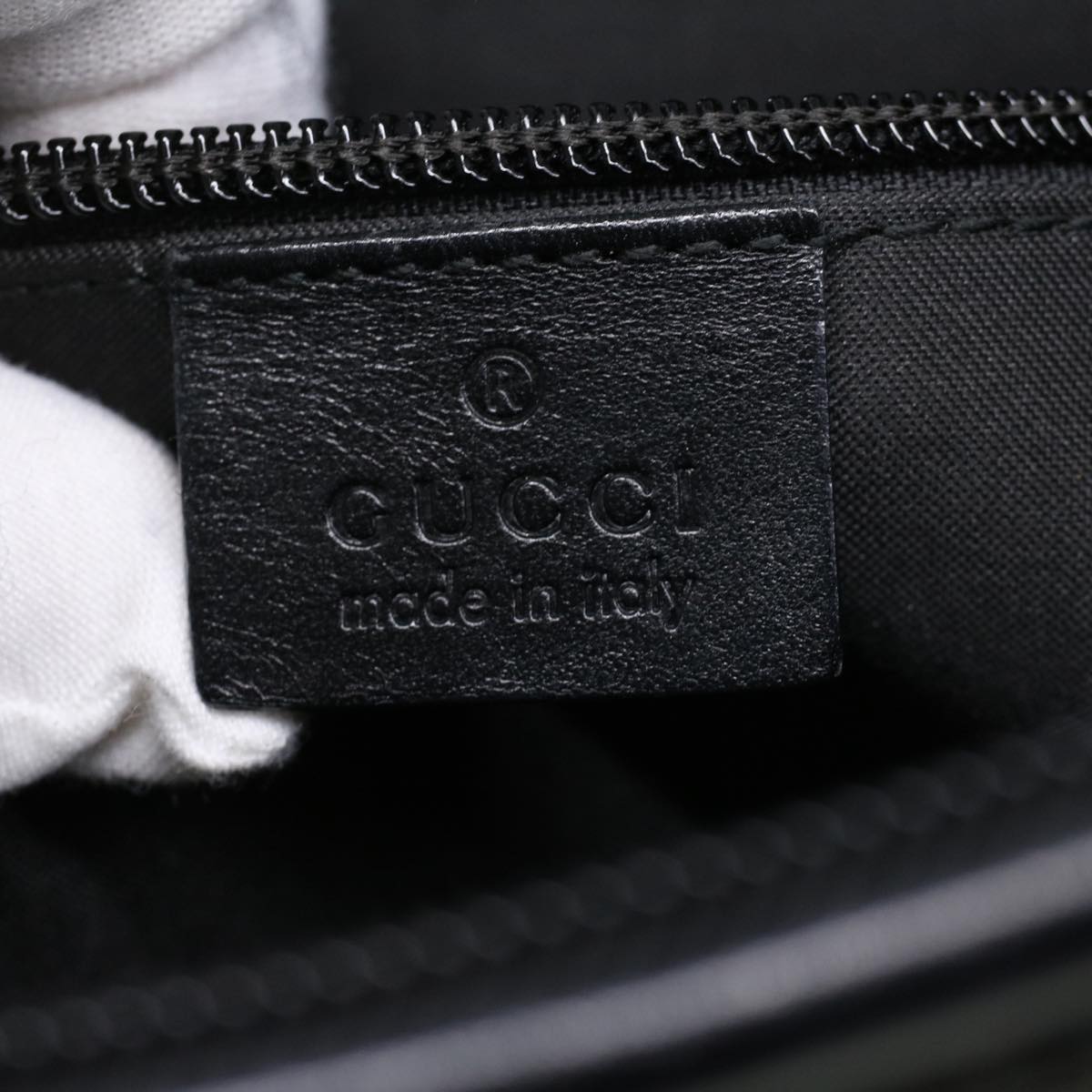 GUCCI GG Canvas Hand Bag Black Dark Brown 0153712 ac1236