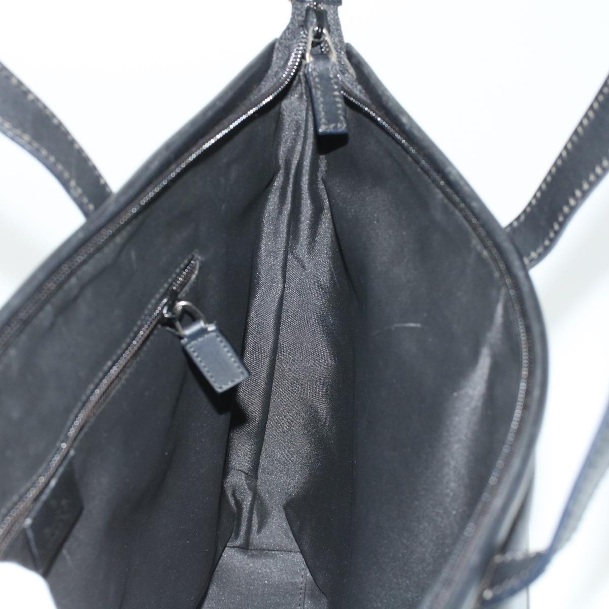 GUCCI GG Canvas Hand Bag Black Dark Brown 0153712 ac1236