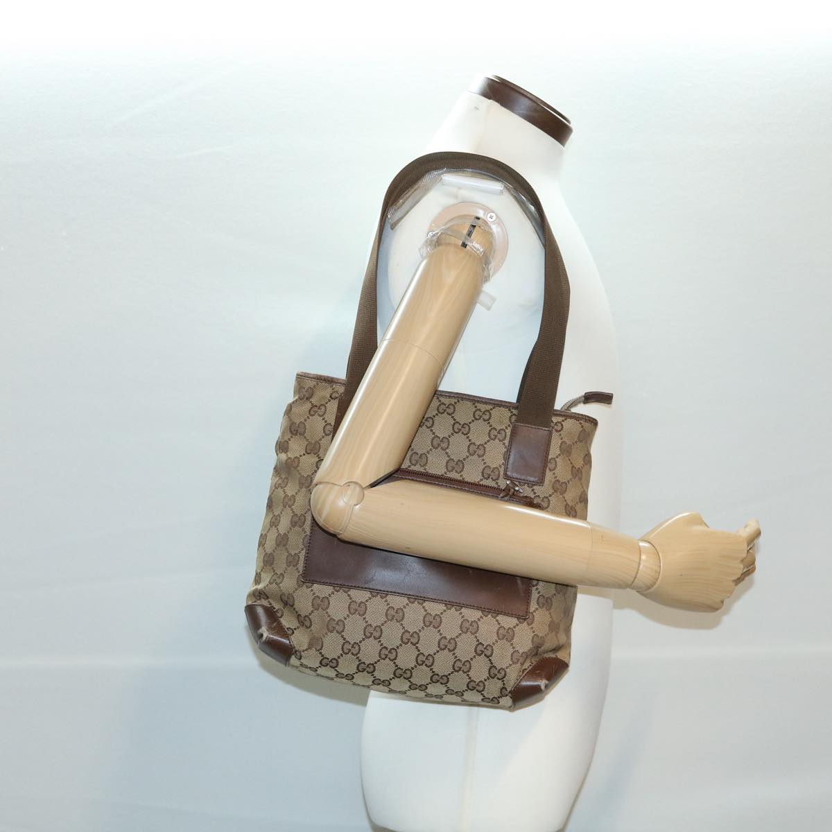 GUCCI GG Canvas Tote Bag Beige ac1327