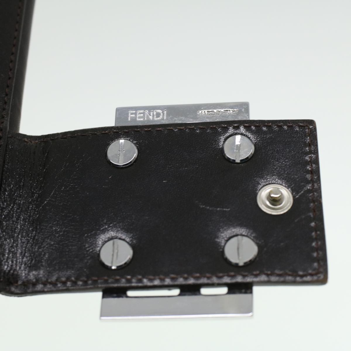 FENDI Zucca Canvas Long Wallet Brown Black ac1385