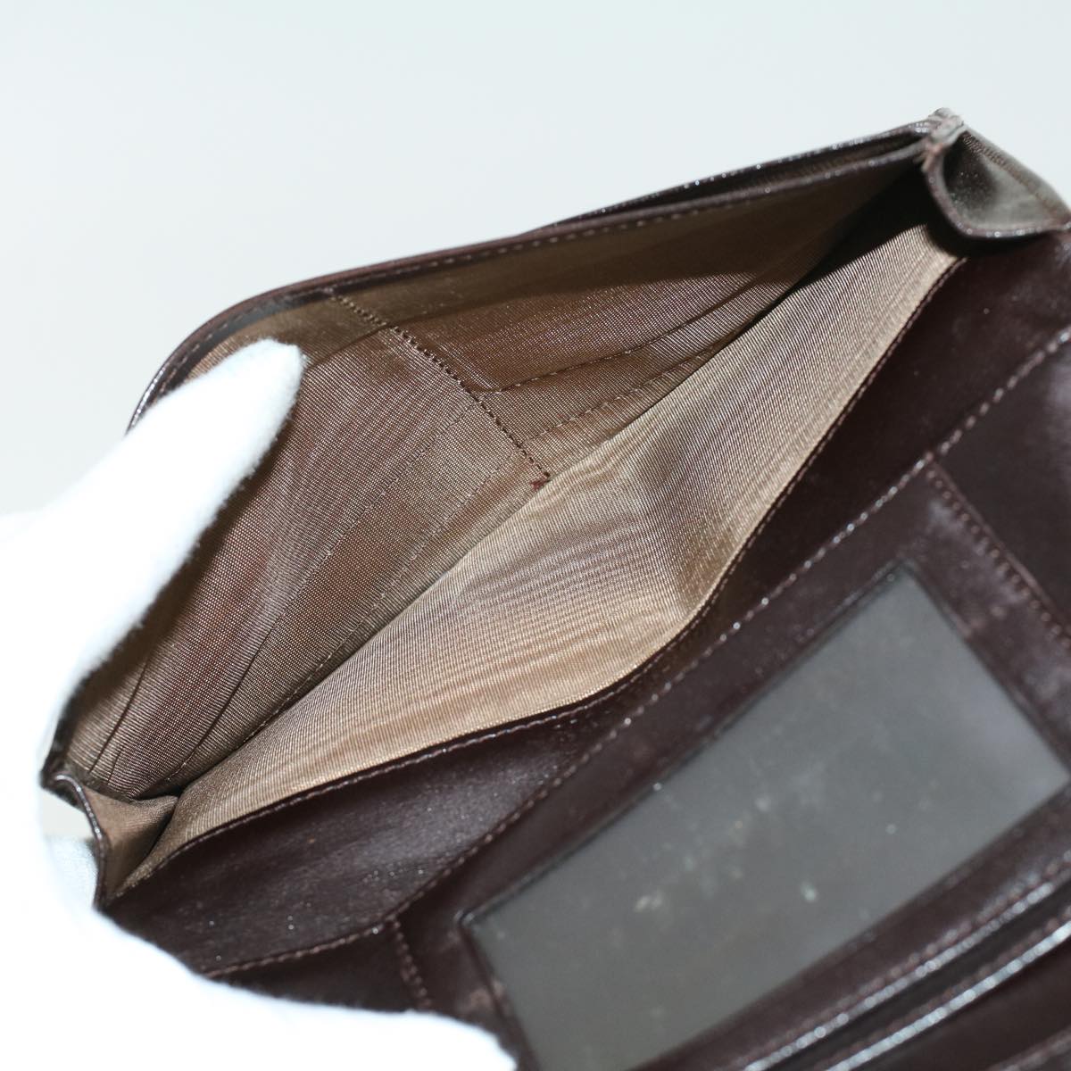 FENDI Zucca Canvas Long Wallet Brown Black ac1385