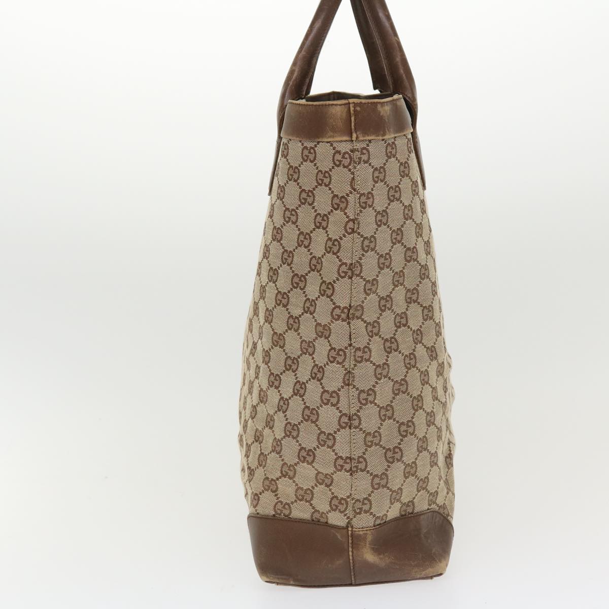 GUCCI GG Canvas Hand Bag Beige 0021121 ac1635