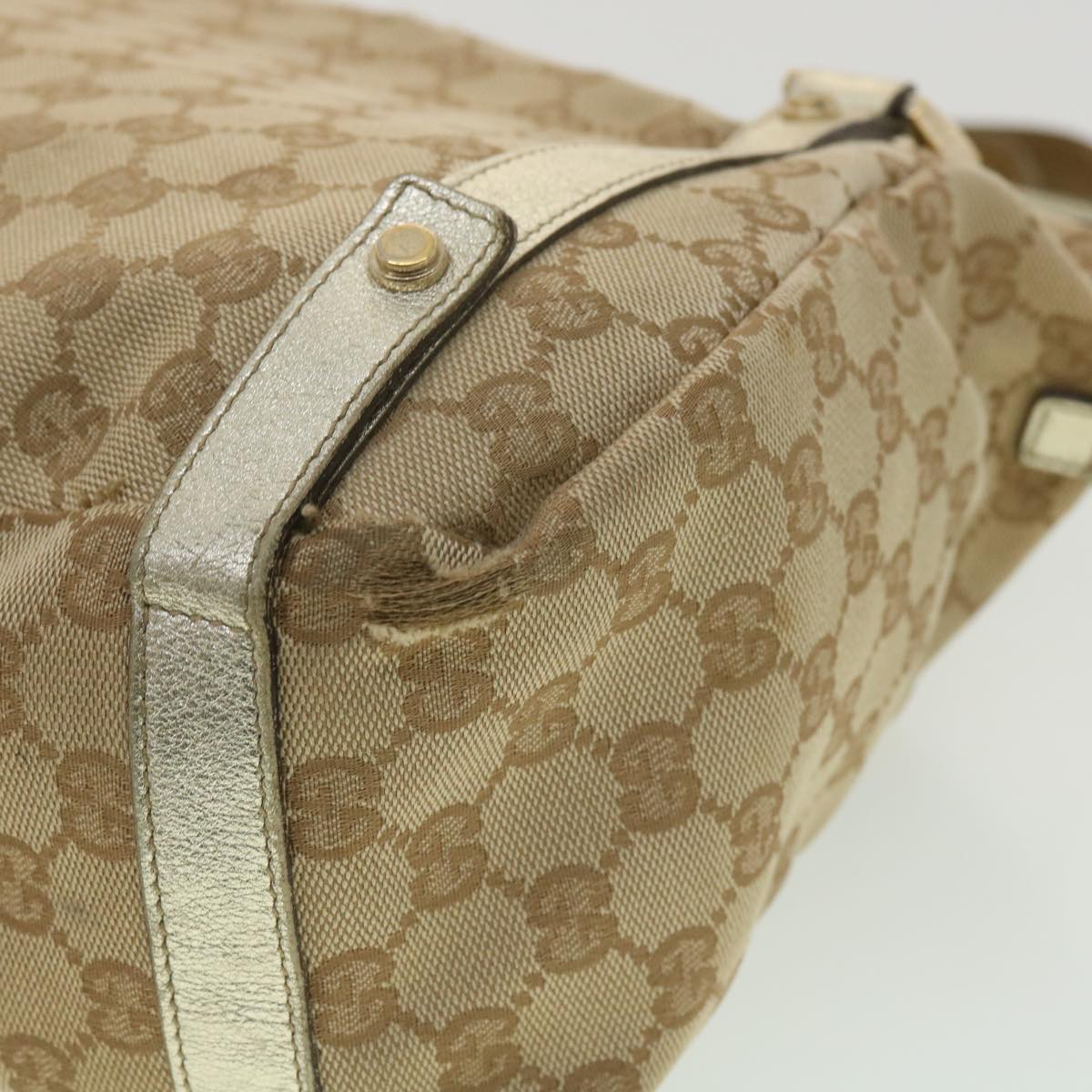 GUCCI GG Canvas Shoulder Bag Beige 130736 ac1684