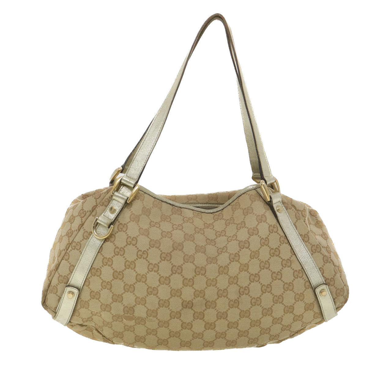 GUCCI GG Canvas Shoulder Bag Beige 130736 ac1684