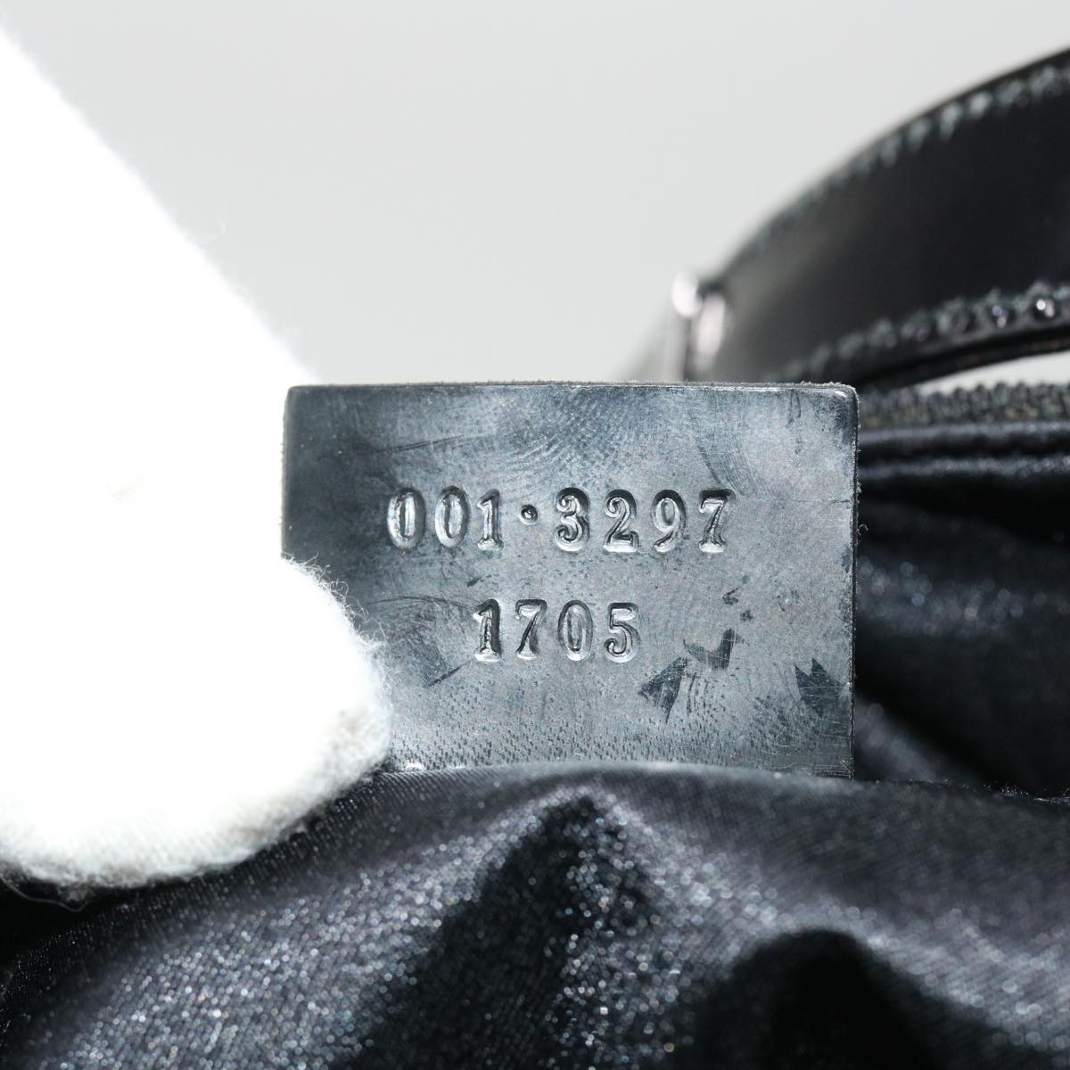 GUCCI Shoulder Bag Canvas Black 3297 ac1758