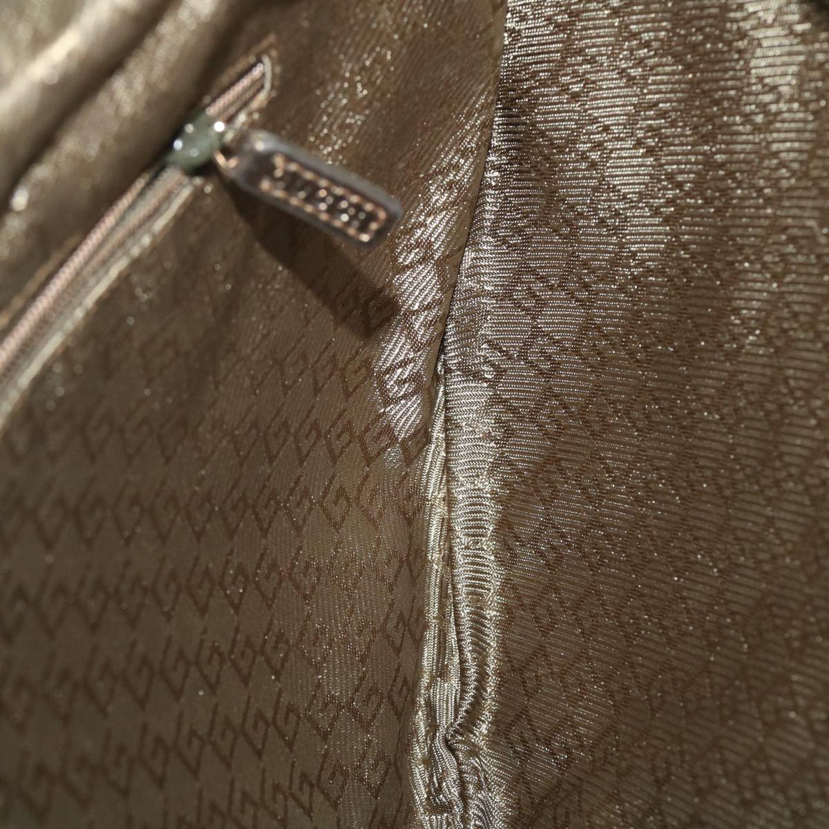 GUCCI Sherry Line Shoulder Bag Canvas Gold ac1764