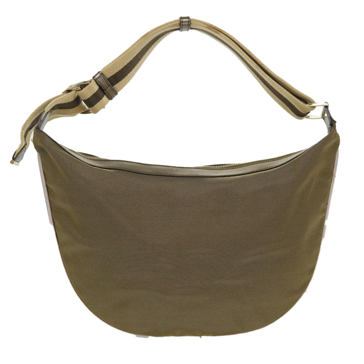 GUCCI Sherry Line Shoulder Bag Canvas Gold ac1764