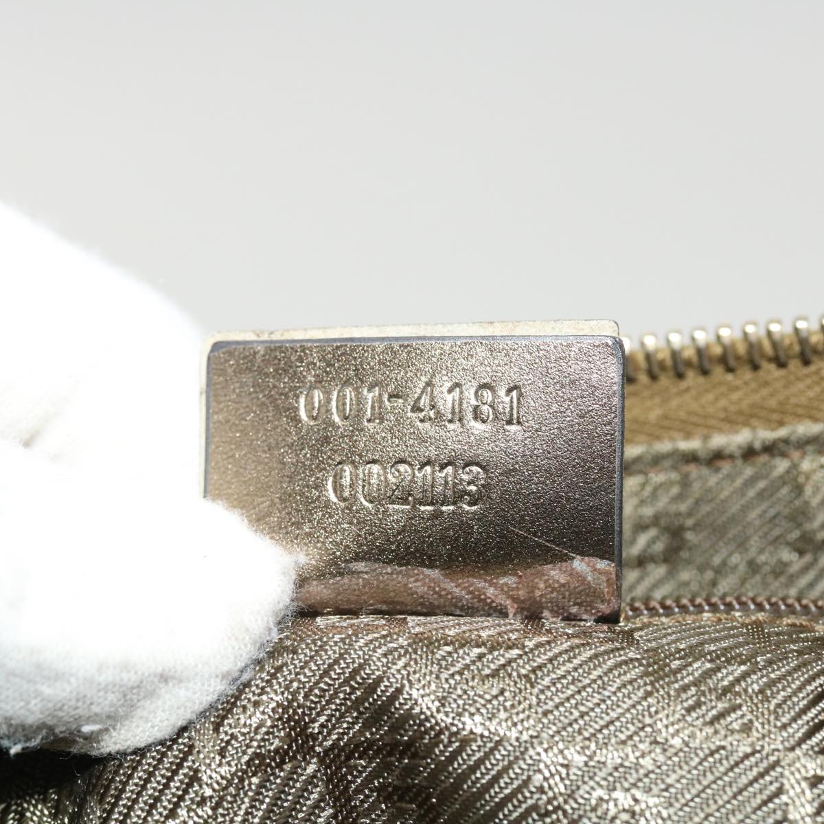 GUCCI Sherry Line Shoulder Bag Canvas Gold ac1764
